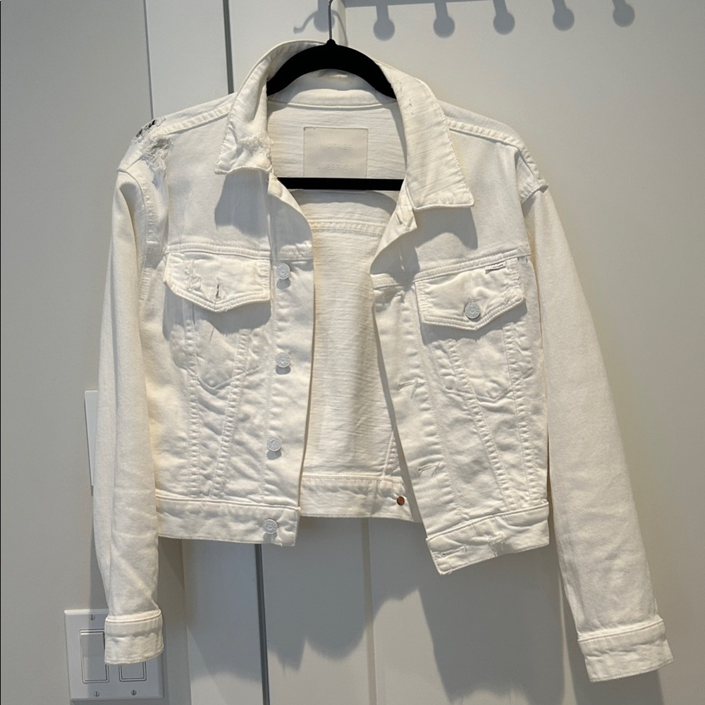 Mother White Denim Jacket